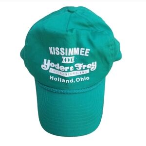 Vintage rope snap back baseball hat cap adult grandpa auctioneer green